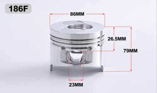 Piston for China Model 186FA 9HP Small Air Cooled Diesel Engine